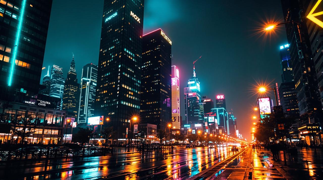 城市之光：夜间摄影完全指南 - 蘑菇影视轮播图